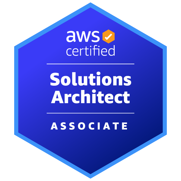 AWS Solutions Architect Associate certification badge