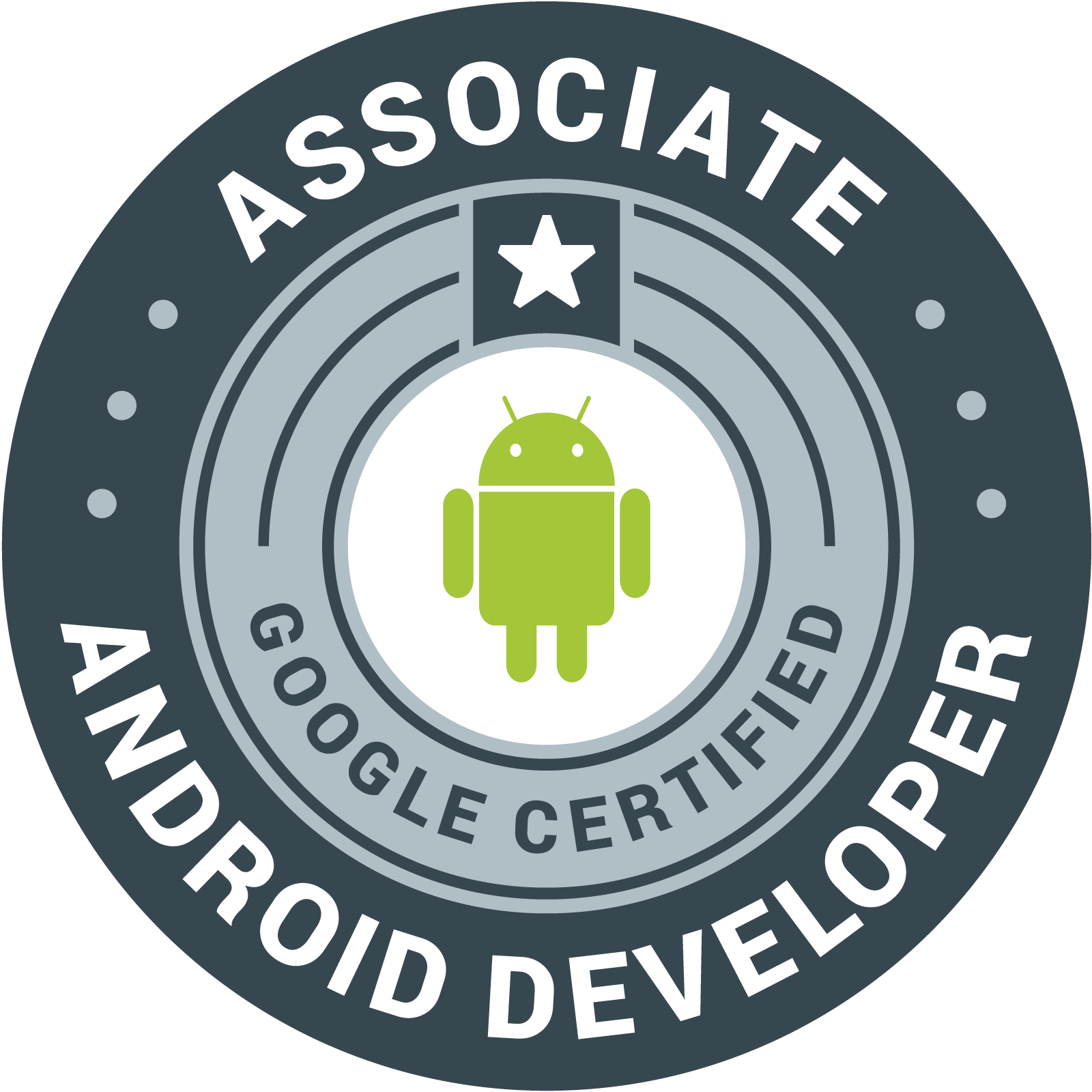 Google Associate Android Developer certification badge